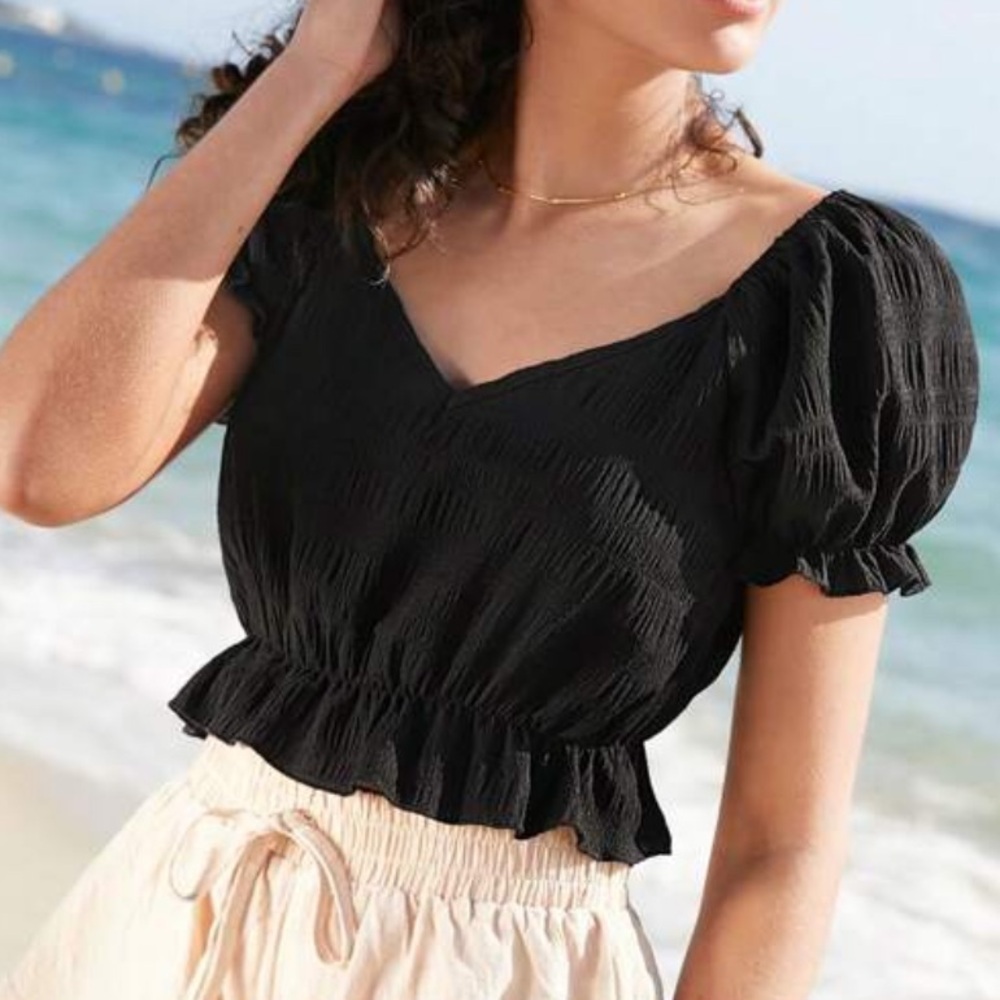 Black crop top